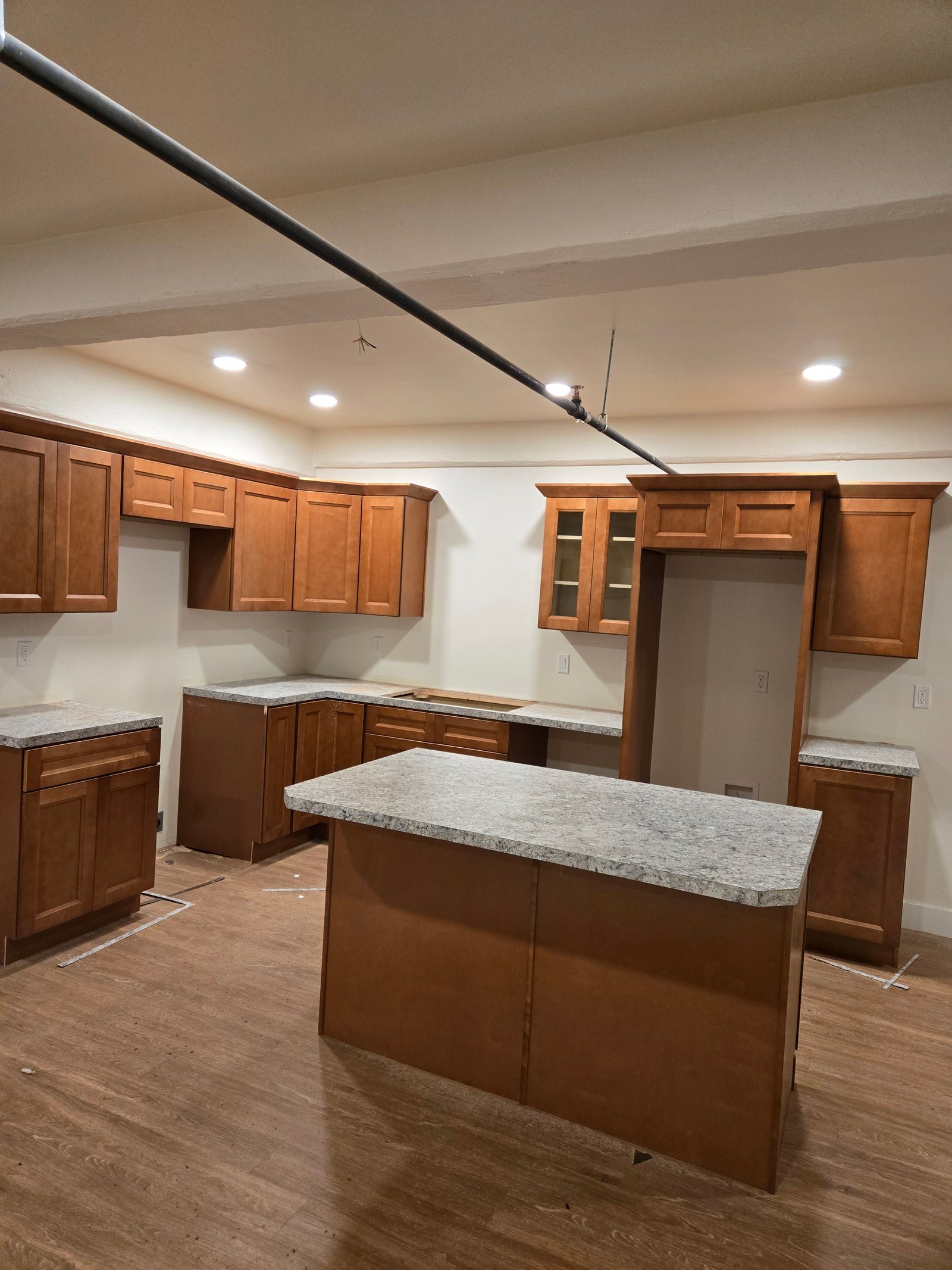 Cabinet install with Wilsonart laminate countertop