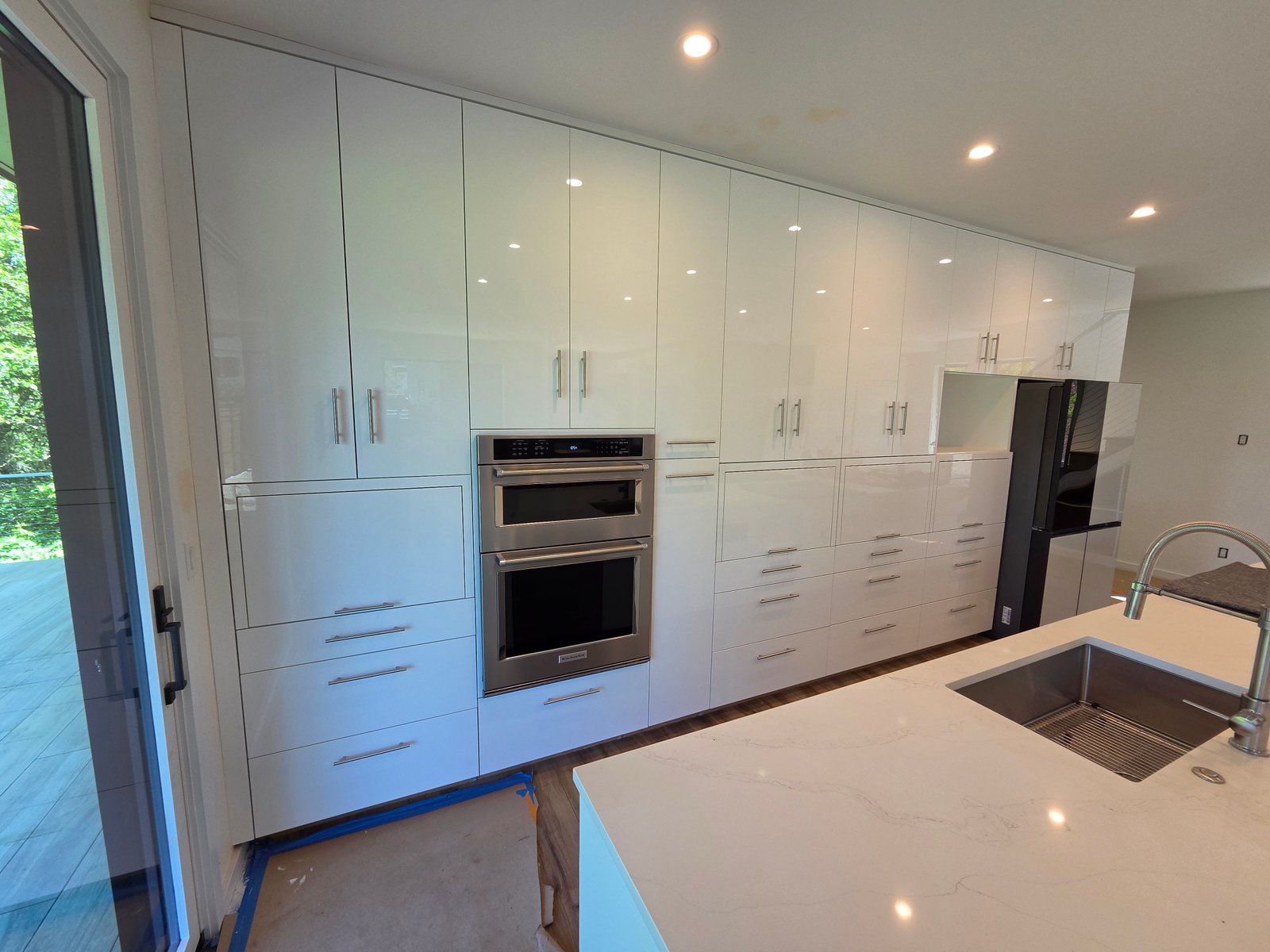 Custom cabinetry high gloss completed