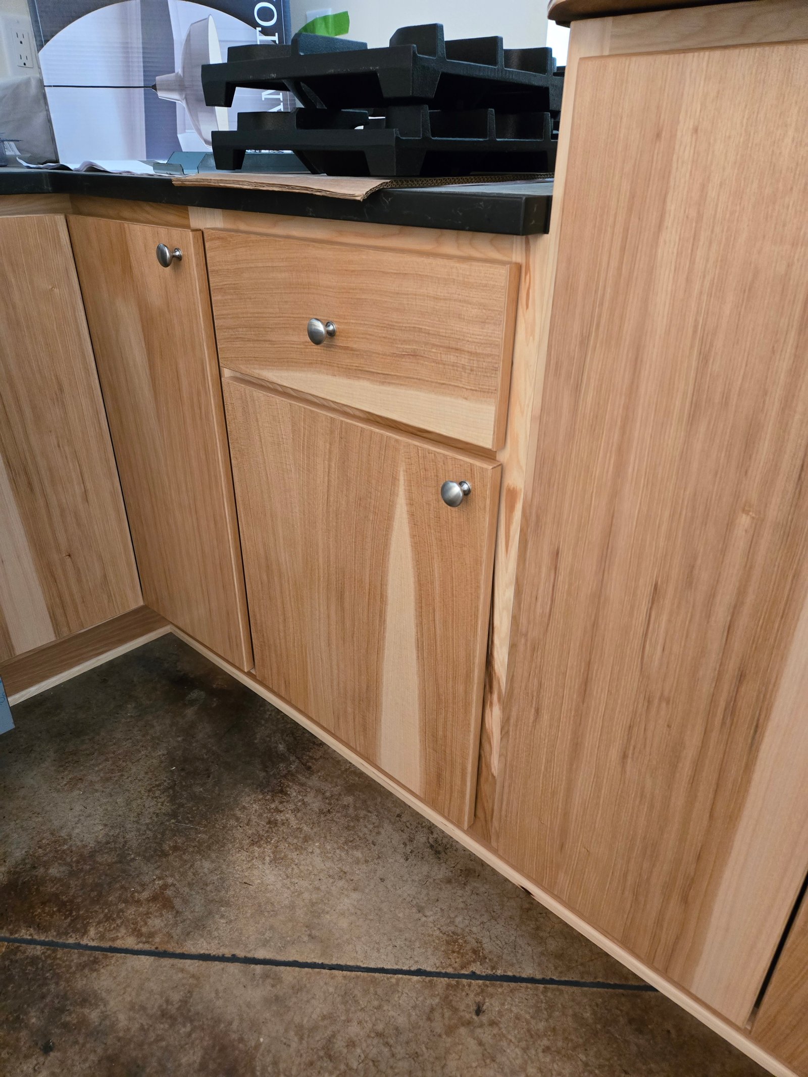 Completed hickory kitchen build Tillamook Oregon