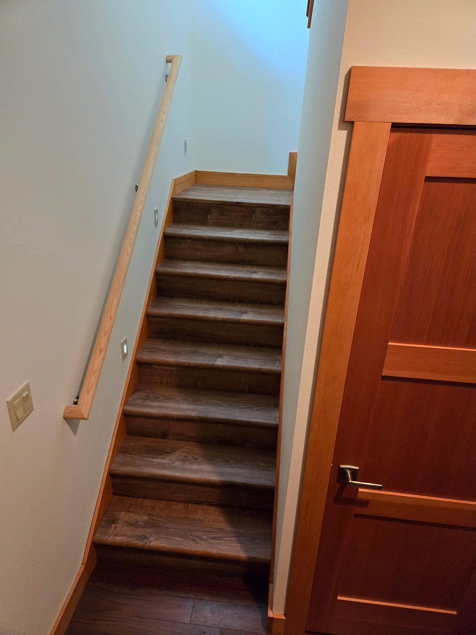 Custom staircase with finished trim